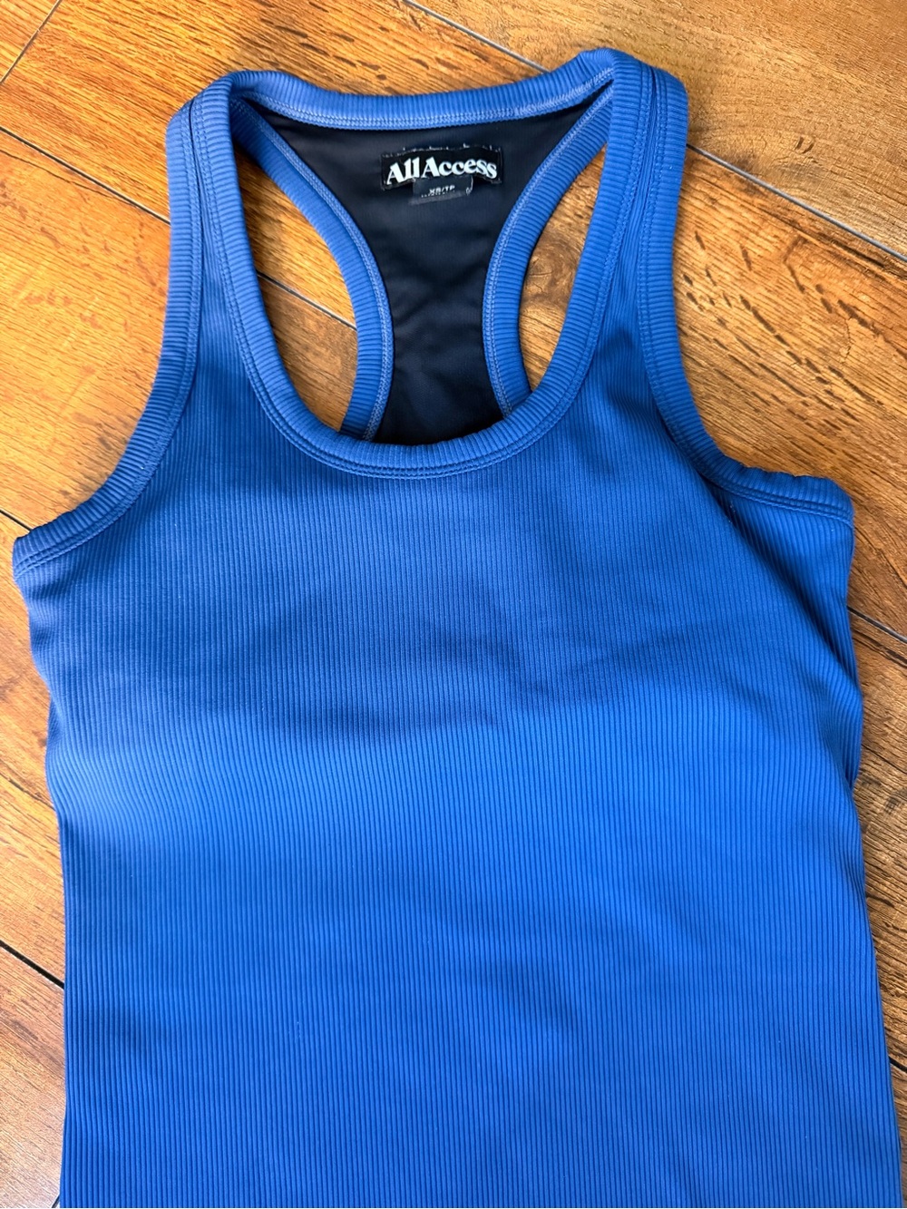 ALL ACCESS Royal Blue Ribbed Racerback Tank